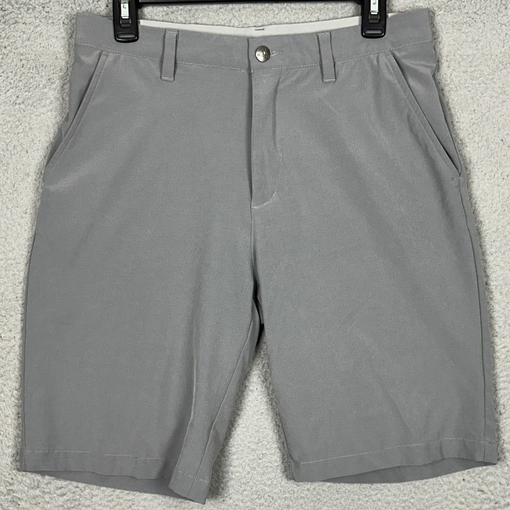 Adidas Shorts Mens 30 Golf Performance Grey Chino Stretch Flat Front Golfing
